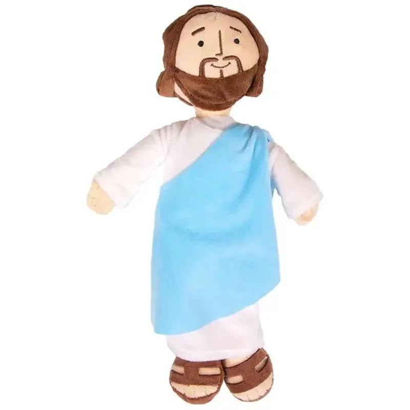Jesus-on-the-Shelf plush doll, a Christian Christmas tradition starter for families.
